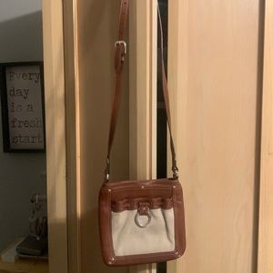 Brighton crossbody bag convenient compartments.  Great for travel!